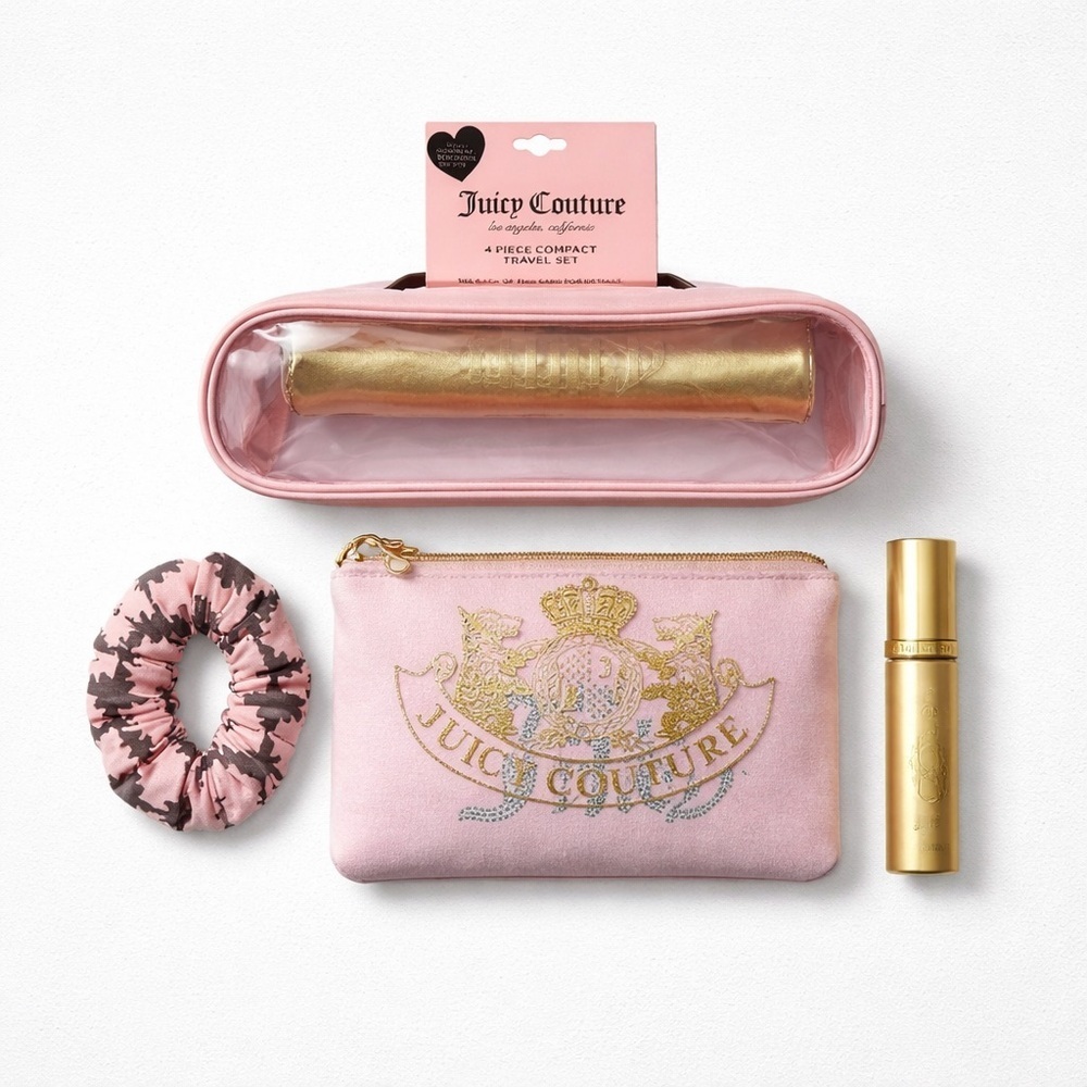 Juicy Couture Pink and Gold Accessory Set